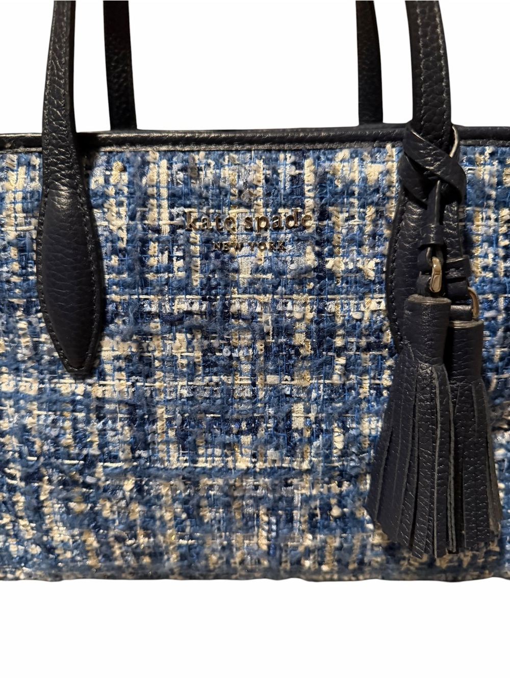 Kate Spade Rowe Tweed Small Top Zip Satchel NWOT - Picture 2 of 8